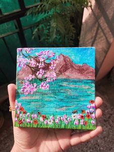 Serene Spring Mix Media Painting