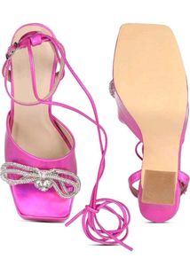pink metallic heels