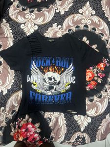 y2k gothic Rock & Roll Forever Graphic Tee