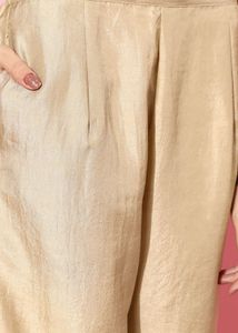 Elegant Beige Embroidered Kurta Set with Dupatta
