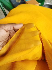red and yellow saree