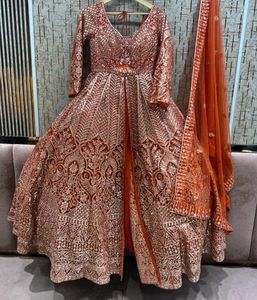 Stunning Red Embellished Lehenga Choli
