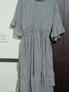 Floral Print Ruffle Dress