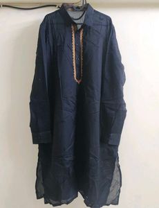 Black Men's Kurta Pajama Set
