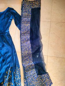 Blue Embroidered Anarkali🧙💎🧋🥤