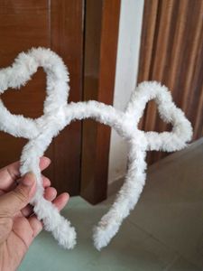 White Faux Fur Dupatta Scarf