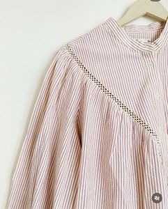 Chic Striped Button-Up Blouse
