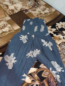Floral Blue Sundress Jumpsuit