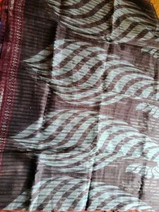 organza Saree with Floral Motifs