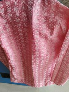 Pink Embroidered Kurta
