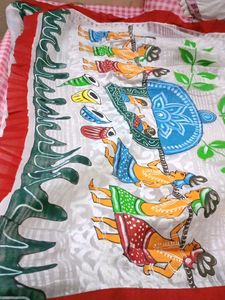 Bengal handloom weavers jamdani hand printing sare
