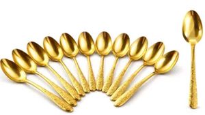 Vintage Gold-Tone Spoon Set (11 Pieces)