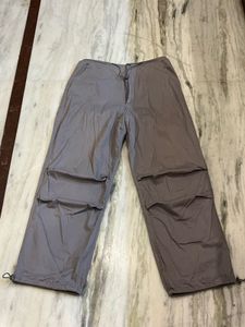 Baggy Grey Parachute Pants