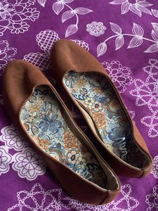 Brown Suede Ballerinas