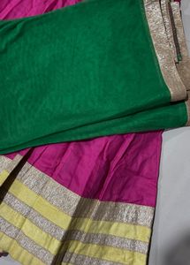 Vibrant Pink &amp; Yellow Lehenga Choli Set