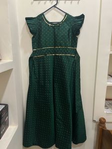 Ethnic Gown with Gold Dots