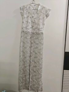 Elegant White Lace Maxi Dress