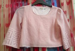 Chic Pink Textured Top
