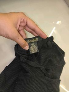 Ribbed Black Crop Tank Top