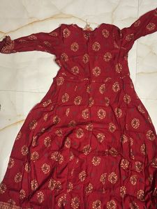 Red Anouk Anarkali