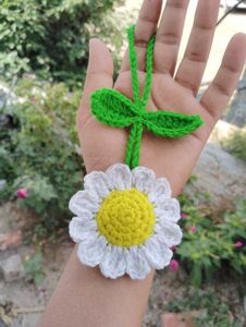 Crochet Daisy Hair Tie/Bag Charm