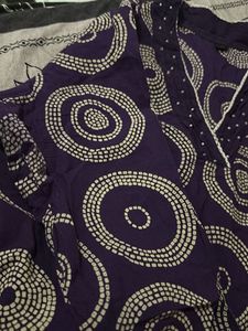 Purple Printed Kurta