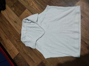 Sleeveless White Polo Top