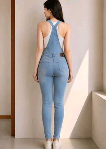 H&amp;M Light Wash Denim Overalls