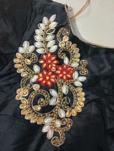 Black Embroidered Blouse