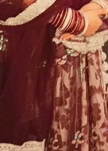 Elegant Purple &amp; Silver Lehnga