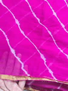 Vibrant Pink lahariai Saree