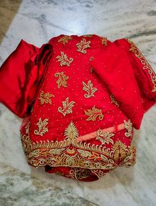 Red With Gold Embroidery Bridal Gown(Women)