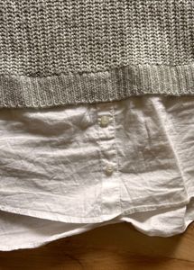 H&amp;M Gray Layered Look Sweater