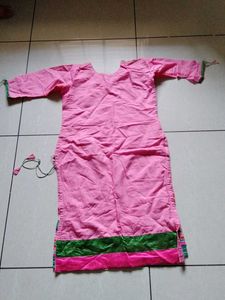 Pink Embroidered Kurta