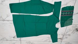 Green Embroidered Kurta Set XXL
