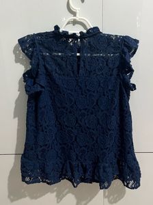 Lace Top With Ruffles