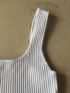 Ribbed Square Neck Crop Top