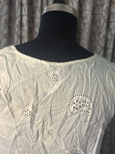 White Eyelet Boho Blouse Top