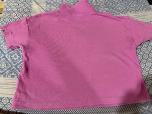 Pink Waffle Knit Top