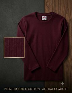 Stylish Burgundy Semi-Winter T-Shirt