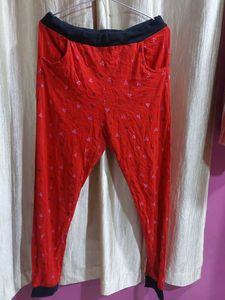 Comfy Red Printed Pajama Pants