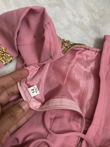 Mauve Georgette Ghagra