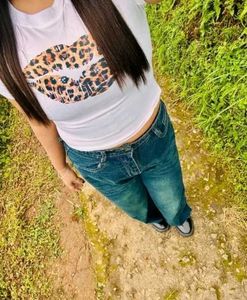 Leopard Lips Crop Top
