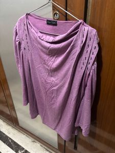 Chic Purple Dolman Sleeve Top