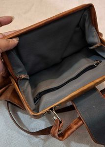 Vintage Brown Leather Handbag