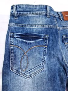 Stylish Blue Washed Denim Jeans