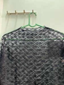 Sheer Black Lace Top