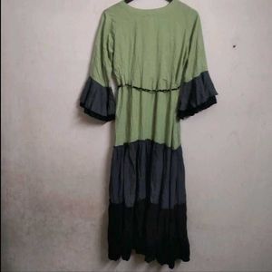 Green Tiered Maxi Dress