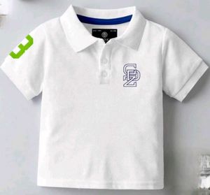 Boys White Polo T-Shirt