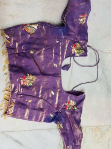 Elegant Purple Embroidered Lehenga Set